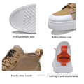 High top polyester mesh fabric casual men shoes